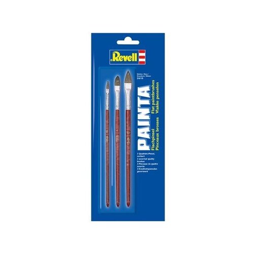 Revell painta vlakke verf penselen set (3 delig)