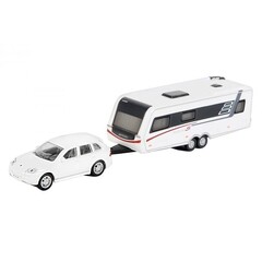 Schuco Porsche Cayenne met Hymer Nova S690 (1:87)