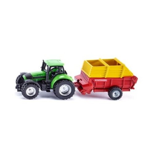 Siku Siku 1676 - Deutz tractor met Pöttinger opraapwagen
