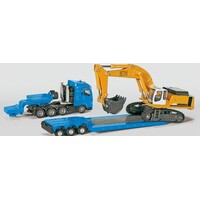 Siku 1847 - MAN Zwaartransport met kraan (blauw)