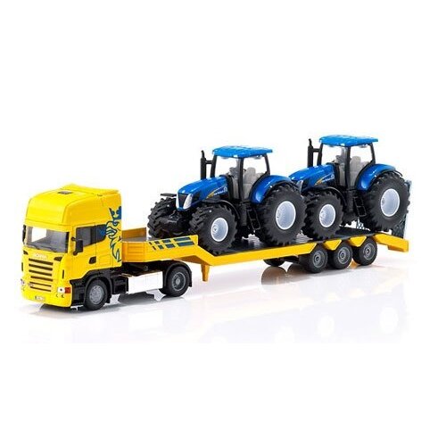 Siku 1984 - Scania vrachtwagen + 2 x New Holland (1:50)