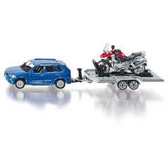 Siku Siku 2547 - BMW X5 met BMW motor op aanhanger