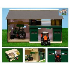 Kids Globe Houten landbouwschuur met werkplaats (1:32)