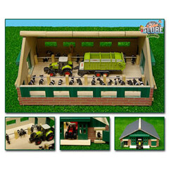 Kids Globe Houten ligboxenstal / loopstal (schaal 1:87)