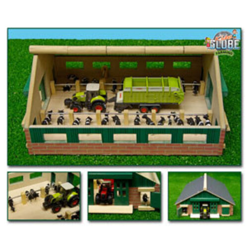 Kids Globe Houten ligboxenstal / loopstal (schaal 1:87)