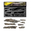 Woodland Scenics Gipsmal wand rotsen 7 stuks
