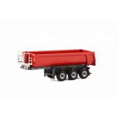 WSI Models Halfpipe kipper oplegger 3as rood (1:50)