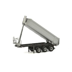 WSI Models Halfpipe kipper Trailer / oplegger grijs (1:50)