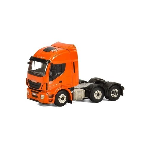 WSI Models Iveco Stralis Highway 6x2 oranje (1:50)