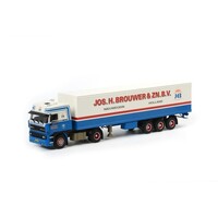 WSI Models DAF 2800 Space Cab met kasten oplegger "Jos H Brouwer" (1:50)