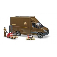 Bruder 02538 - Mercedes Sprinter met palletheffer en figuur "UPS