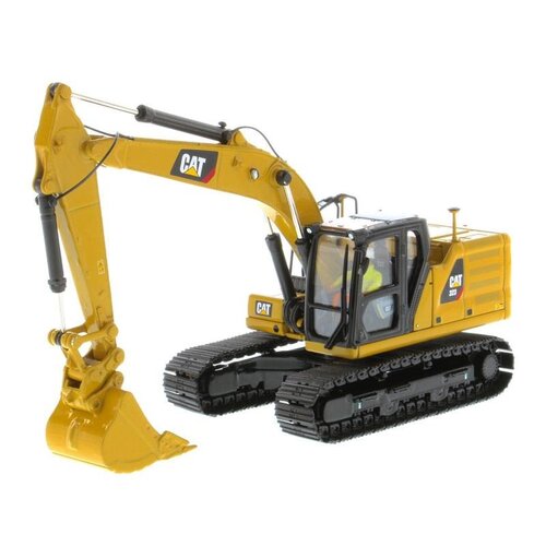 Diecast Masters CAT Caterpillar 323 Rups kraan (1:50)