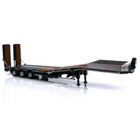 Marge Models Nooteboom Semi low loader antraciet met houten panelen (1:32)