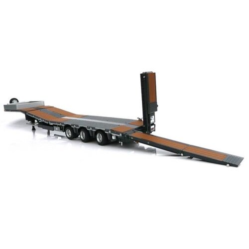 Marge Models Nooteboom Semi low loader antraciet met houten panelen (1:32)