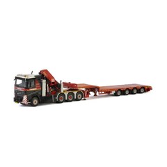 WSI Models Volvo FH4 8x4 palfinger kraan en semi dieplader "Mammoet" (1:50)