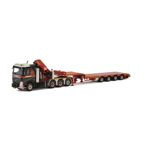 WSI Models Volvo FH4 8x4 palfinger kraan en semi dieplader "Mammoet" (1:50)