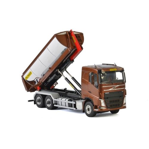 WSI Models Volvo FH4 6x4 met haakarm systeem en asfalt container (1:50)