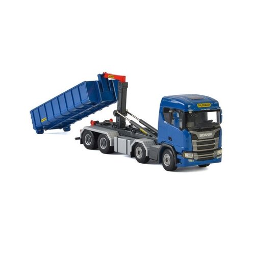 WSI Models Scania R CR20N met haakarm systeem en container (1:50)