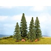 Noch Dennen bomen 4 stuks (H 8-12cm)
