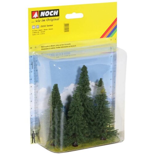 Noch Dennen bomen 4 stuks (H 8-12cm)