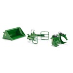Wiking Voorlader toebehoren set A John deere groen (1:32)
