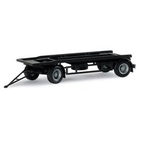 Herpa Container trailer aanhanger zwart (1:87)