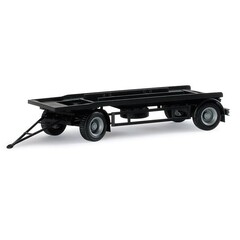 Herpa Container trailer aanhanger zwart (1:87)