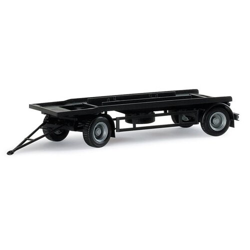 Herpa Container trailer aanhanger zwart (1:87)