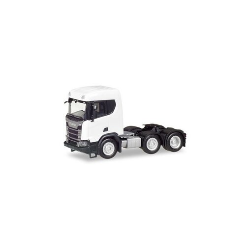 Herpa Scania CR XT 6x2 flat roof vrachtwagen wit (1:87)