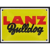 Lanz Bulldog emaille reclame bord 14x10cm