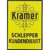 Kramer tractor emaille reclame bord 10x14cm