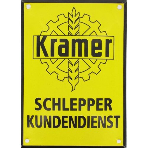Kramer tractor emaille reclame bord 10x14cm