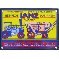 Lanz tractor emaille reclame bord 10x14cm