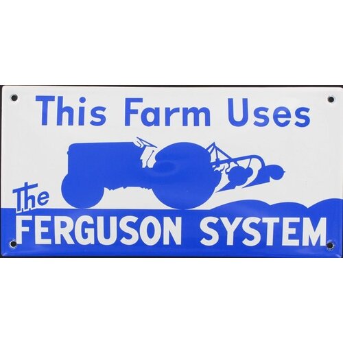Ferguson tractor emaille reclame bord 10x20cm