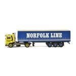 WSI Models Volvo F12 met huifoplegger "Haukes - Norfolk line" (1:50)