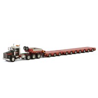 WSI Models Kenworth T800 8x4 met lowloader 7as en 3as dolly "Mammoet"(1:50)