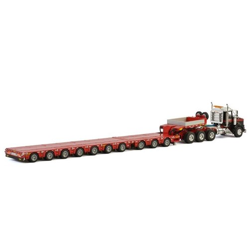 WSI Models Kenworth T800 8x4 met lowloader 7as en 3as dolly "Mammoet"(1:50)