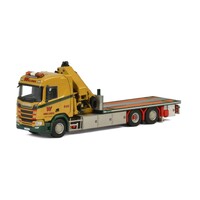 WSI Models 01-2547 - Wiklunds akeri ab - Scania R 6x2 flatbed + palfinger (1:50)