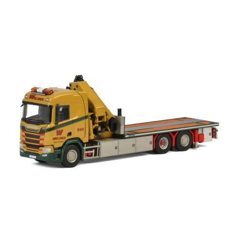 WSI Models 01-2547 - Wiklunds akeri ab - Scania R 6x2 flatbed + palfinger (1:50)