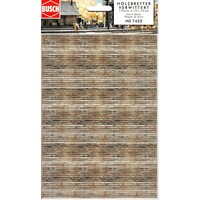 Busch Deko plaat houtmotief verweerd hout 2 stuks (21 x 14,8 cm)