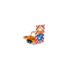 Herpa Verkeer afzettings aanhanger oranje (1:87)
