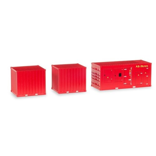Herpa Containers 10 ft en stroom aggregaat (1:87)