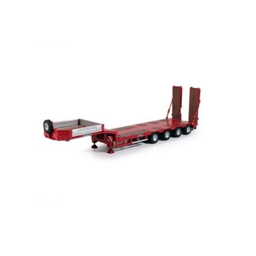Tekno 55013 - Goldhofer Semi dieplader 4as rood (1:50)