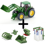 Siku Combi Deal: John Deere met voorlader en toebehoren set (1:32)