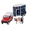 Britains Land Rover Defender met paarden trailer (1:32)