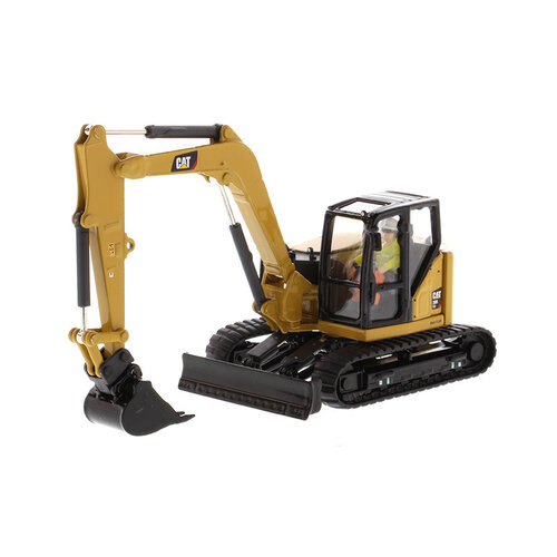 Diecast Masters CAT Caterpillar 309 CR midi rups kraan met toebehoren (1:50)