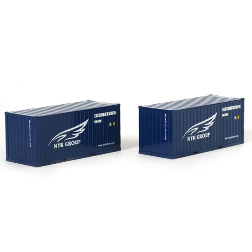 WSI Models 2 stuks 20ft container "NYK Logistics" (1:50)
