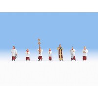Noch Priester met misdienaars figuren set (1:87)