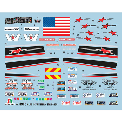 Italeri 3915 - Western Star 4964 vrachtwagen bouwdoos (1:24)