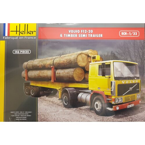 Heller Volvo F12 - 20 hout transporter bouwdoos (1:32)